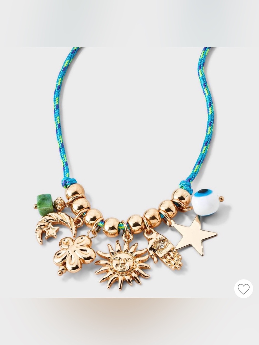 NWT Universal Thread Corded Beaded Charm Necklace